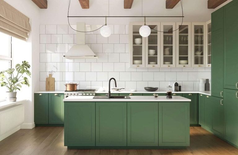 United Kitchens and Bedrooms - Fitted Green Kitchen